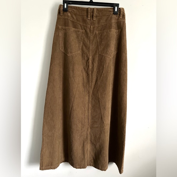 🌻🆕FREE PEOPLE As You Are Corduroy Maxi Skirt-Chocolate-Size 2 - Picture 15 of 16